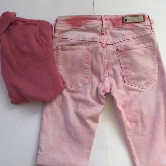 HOST PICK 💓NEW💓 PINK TIE DYED SUPER SKINNY JEANS - Picture 7 of 8